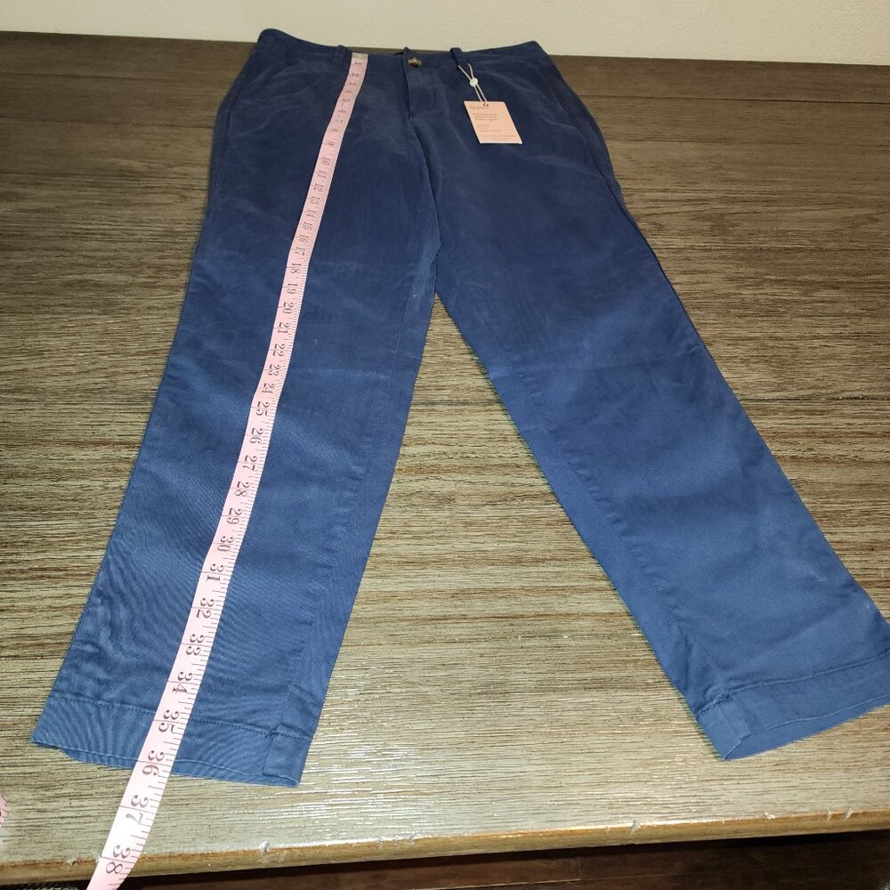 Quince Stretch Cotton Twill Girlfriend Chino Pants NWT Navy Size 24 - Picture 2 of 8